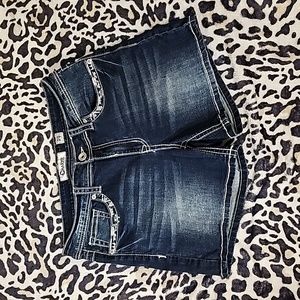 CHARME size 29 dark wash shorts with sparkles!